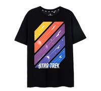 (L, Black) Star Trek Mens Ships In Space Short-Sleeved T-Shirt