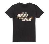 (L, Black) Star Trek Unisex Adult Strange New Worlds Logo T-Shirt