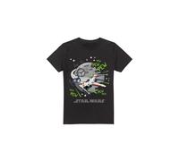 (L, Black) Star Wars Mens Pew Pew X-Wing T-Shirt