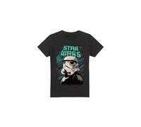 (L, Black) Star Wars Mens Street Glare Stormtrooper T-Shirt