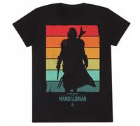 (L, Black) Star Wars: The Mandalorian Unisex Adult Spectrum T-Shirt