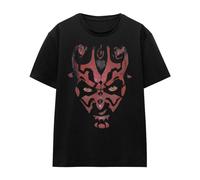 (L, Black) Star Wars Womens/Ladies Darth Maul Big Face T-Shirt