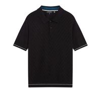(L, Black) Ted Baker Mens Chevron Collared Polo Shirt