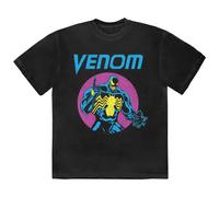 (L, Black) Venom Purple Circle Logo T Shirt