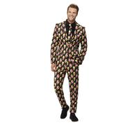 (L, Black/Yellow/White) Ghostbusters Mens Stand Out Costume Suit Set