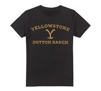 (L, Black) Yellowstone Mens Arched Logo T-Shirt
