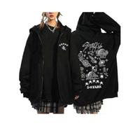 (L, Black16) Stray Kids Hoodies Skzoo Print Jackets Skz Hooded Jacket Korean Kpop Concert Coat Stray Kids Sweatshirt Y2k Men Women-Yvan
