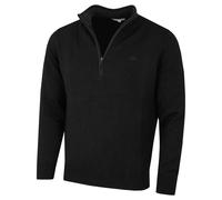 (L, Blackout) Calvin Klein Mens 2026 Knit Cotton 1/2 Zip Golf CK Top Sweater