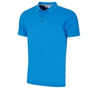 Calvin Klein Mens 2026 Campus Coastal Wicking Golf Polo Shirt | Soft feel Lightweight Breathable Easy care Added stretch Three button placket CK logo buttons Forward shoulder seams