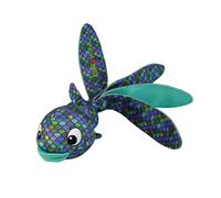 (L, Blue) KONG Wubba Finz Flying Fish Dog Toy