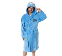 (L, Blue) Sesame Street Unisex Adult Hooded Robe