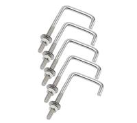 L Bolts 304 Stainless Steel Square Bend Hook Bolts,M6 Right Angle Roofing Hooks 5-Pack Bolt Screw L Shape Foundation Bolt(M6*60 * 150mm)