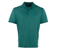 Premier Men's Coolchecker Pique Polo Shirt in Bottle Green | Size: Large Premier Bottle Green L