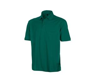 (L, Bottle Green) Result Mens Work-Guard Apex Short Sleeve Polo Shirt
