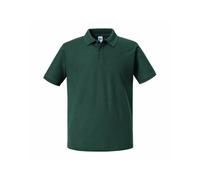Russell Men's Authentic Pique Polo Shirt in Bottle Green | Size: Large Russell Bottle Green L