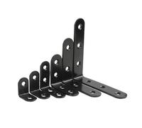 L Brackets 2/4PCS Thickened Black Furniture Corner Code Right-Angle Wardrobe Table and Chair Fixed(40X40X40mm 4pcs)