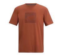 (L, Brick) Regatta Mens Fingal Topographic T-Shirt