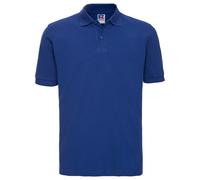 (L, Bright Royal Blue) Russell Mens Classic Cotton Pique Polo Shirt