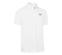 (L, Bright White) Callaway Mens Regular Short-Sleeved Golf Polo Shirt