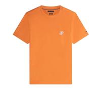 (L, Brilliant Orange) Tommy Hilfiger Mens Script Logo Regular T-Shirt