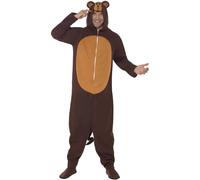 (L, Brown) Smiffys Unisex Adult Monkey Bodysuit