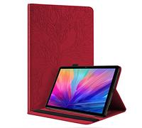 L&Btech Samsung Galaxy Tab A7 10.4” 2020 Case SM-T500/ T505/ T507 Premium PU Leather Flip Wallet Cover with Card Holder Auto Sleep/Wake Multi-Viewing Stand for Galaxy Tab A7 10.4 Inch Tablet - Red