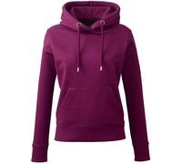 (L, Burgundy) Anthem Womens/Ladies Organic Hoodie