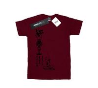 Disney Men's The Lion King Pride Rock Calligraphy T-Shirt Burgundy Large