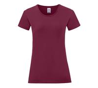 (L, Burgundy) Fruit Of The Loom Womens/Ladies Iconic T-Shirt