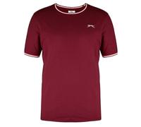 (L, Burgundy Marl) Slazenger Mens Cotton T-Shirt