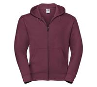 (L, Burgundy) Russell Mens Authentic Hooded Sweatshirt