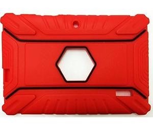 L&C® 7" INCH Heavy Duty SILICONE RUBBER CASE FOR ANDROID TABLET ALLWINNER A13 A23 Q88 (Red)
