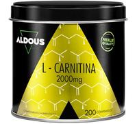L Carnitine 2000mg - 200 Tablets - Pre Workout and Muscle Recovery Supplement - 2932mg L-Carnitine Tartrate High Potency - Energy, Endurance - Vegan, Gluten Free, No Additives - Aldous