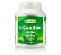 L-Carnitine, 500 mg, Highly dosed, 120 Capsules - obtained by Fermentation. Without Artificial additives. Without Genetic Engineering. Vegan.