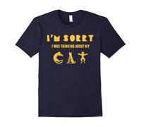 (L) Cat Lover Shirts Im Sorry I Was Thinking About My Cat Tshirt-Father's Day