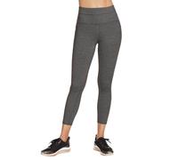 (L, Charcoal Grey) Skechers Womens GOFLEX High Waisted Moisture Wicking 7/8 Leggings