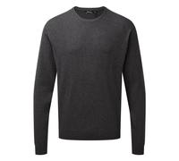 (L, Charcoal) Premier Adults Unisex Cotton Rich Crew Neck Sweater