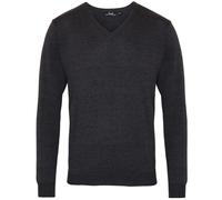 Premier Men's V-Neck Knitted Sweater in Charcoal | Size: Large Premier Charcoal L