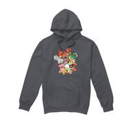 (L, Charcoal) SpongeBob SquarePants Mens The Whole Gang Hoodie