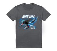(L, Charcoal) Star Trek Mens The Final Frontier T-Shirt