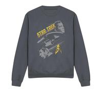 (L, Charcoal) Star Trek Unisex Adult 50 Year Frontier Sweatshirt