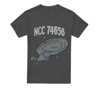 (L, charcoal) Star Trek Unisex Adult The Intrepid Class T-shirt