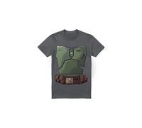 (L, Charcoal) Star Wars Mens Boba Fett Costume T-Shirt