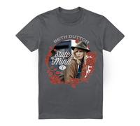 (L, Charcoal) Yellowstone Mens State Beth Dutton T-Shirt