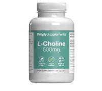 L-Choline Capsules | High-Strength 500mg Active Choline | Suitable for Vegans & Vegetarians | 120 Capsules = 2 Months' Supply | Manufactured in The UK in Accordance with GMP Standards