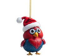 (L) Christmas Decorations Clearance Cute Rooster Car Pendant Home Tree Decoration, Christmas Tree Ornament, Home Decor 1PC for Christmas Party