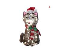 (L) Christmas Decorations Outside Light-up Animals,dog,deer,santa Clausoutside