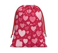 L Christmas Drawstring Bag â€“ Reusable Valentine Day Print Xmas Party Holiday Sacks, Wedding Favors, Birthdays Bags