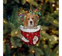 (L) Christmas Ornaments Xmas Decorations Funny Christmas Tree Decorations Suitable Dogs - Gifts Dog Lovers - Christmas Decorations - Lovely Stockings Dog