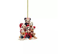 (L) Christmas Tree 2D Disney Acrylic Ornament Xmas Pendants Hanging Kid Gift Decor
